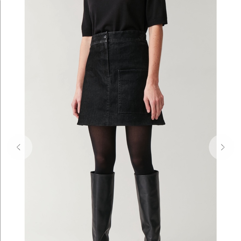 NWT COS Velvet Denim Mini Skirt